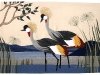 Twin Cranes - wall hanging